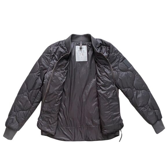 CLOSED Brand Womens Short Quilted Zip-Up Jacket Water Repellent Gray Size Small - Picture 3 of 8